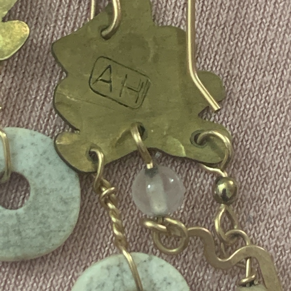 vintage 90s Mirror image earrings- Hypoallergenic - Picture 2 of 4